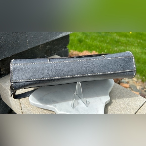 Dooney & Bourke Casey Saffiano Leather Denim Shoulder Purse Like New - Picture 9 of 13